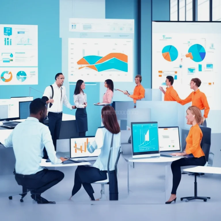 Illustration von KI-Prozessabläufen in Unternehmen